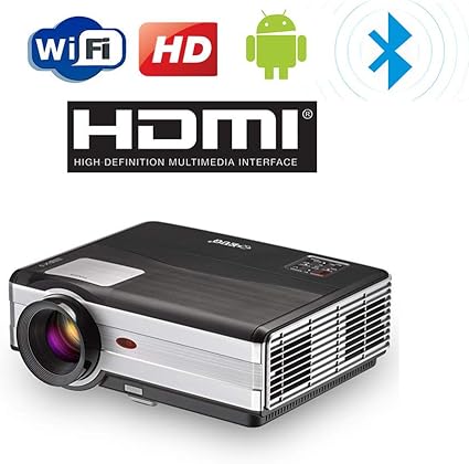 4000 Lumen Proyector WiFi Bluetooth Inalámbrico HD 1080P Soporte ...