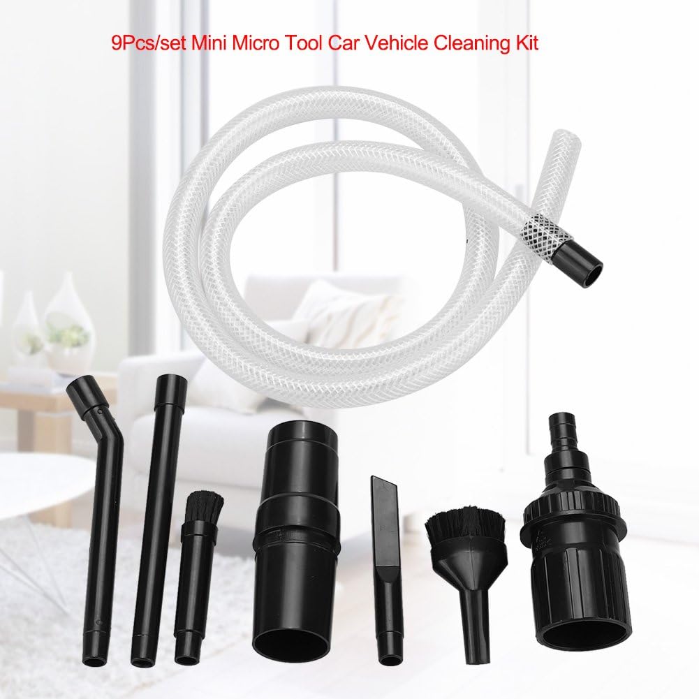 Car Cleaning Kit-9 Pieces/Set of Mini Tools Car Cleaning Kit Universal Vacuum Cleaner Accessory - Image 3