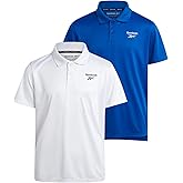 Reebok Boys Polo Shirt - 2 Pack Short Sleeve Collared Polo Shirts School Uniform for Boys - Athletic Performance Golf Shirts