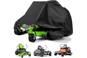 Amberr Outdoor Zero-Turn Mower Cover,Zero Turn Universal Fit Lawn Mower Covers and Accessories,Waterproof UV Protection Cover Universal Fits Up to 60”Mower Decks