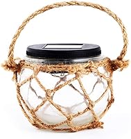 MD Lighting Solar LED Glass Jar Hanging Light, Solar Buoy Pendant Lantern(Warm White)