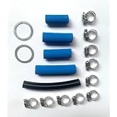 7.3l Powerstroke Fuel Lift Filter Lift Pump Hose Lines Washers Kit | Compatible with Ford F250 F350 1994-1997 Super Duty E-350 F450 V8 F59 V8 7.3L Diesel Powerstroke(Added Hose Clamp)
