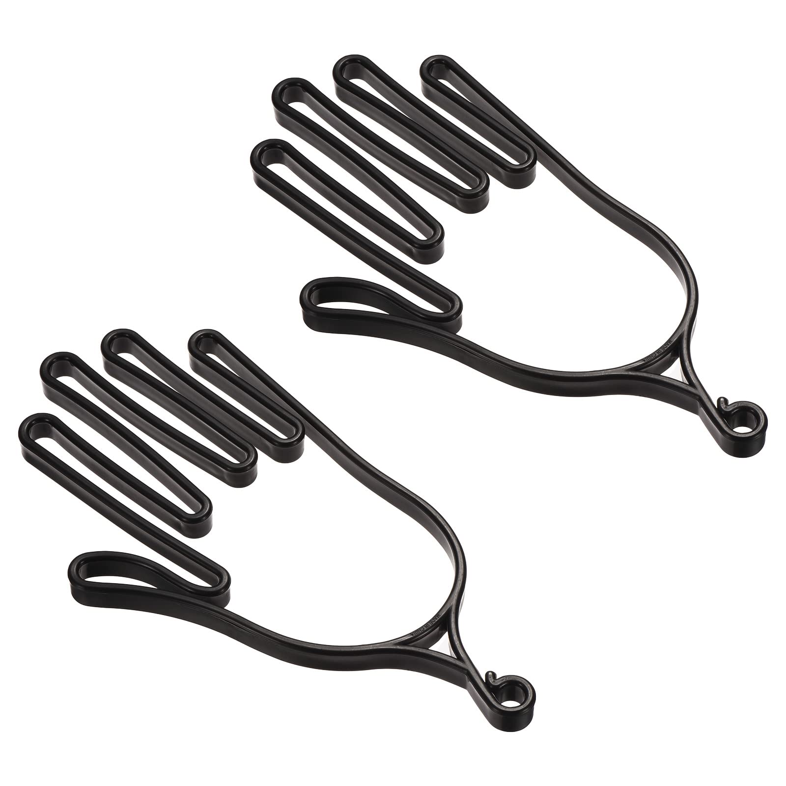 PATIKIL Golf Gloves Stretcher, 2 Pack Plastic Keeper Support Rack Holder Dryer Hanger Frame for Sports Gloves Maintenance, Black