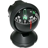 GGAA 2026 Upgraded Car Compass Dashboard, Adjustable Ball Compass with Night Vision, Mini Magnetic Compasses for Car Dashboard, Boat Marine Navigation Accessory, Universal for Cars Trucks SUVs RVs