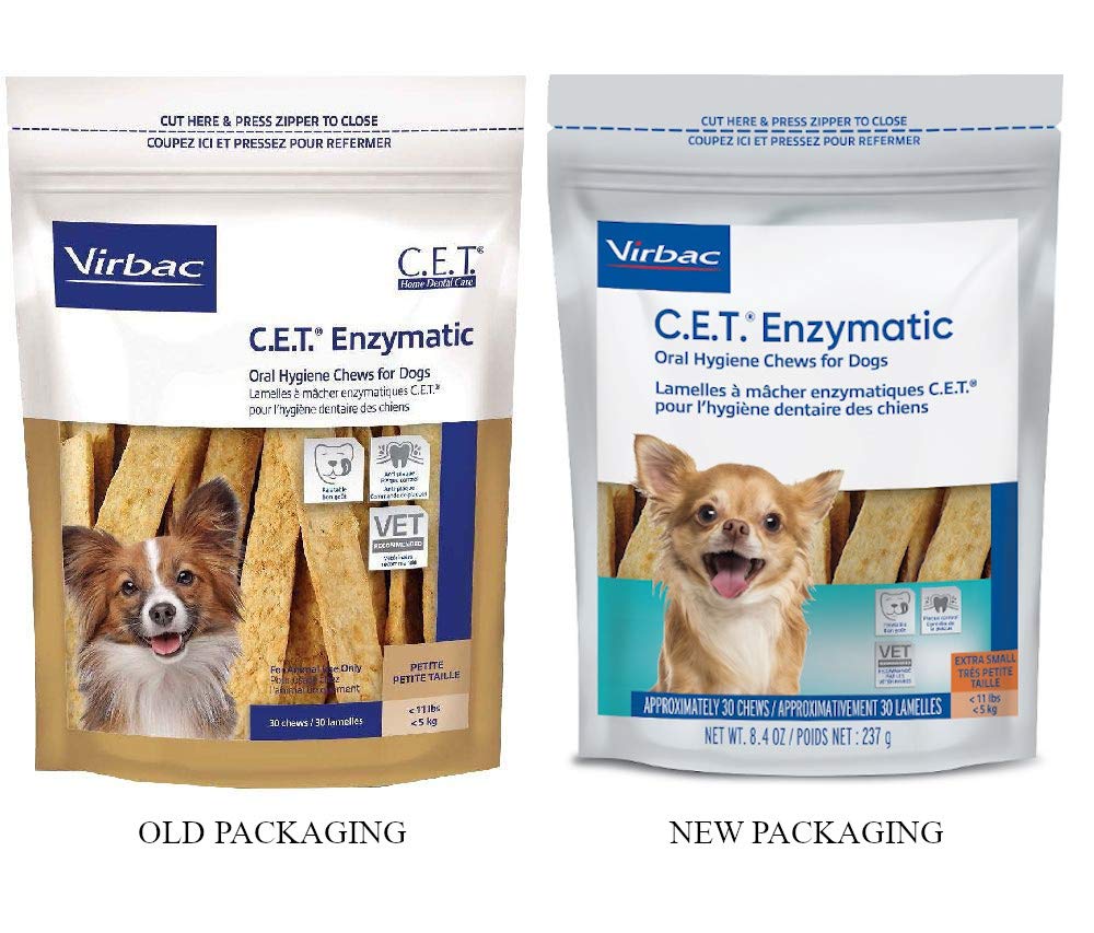 Virbac C.E.T. Enzymatic Oral Hygiene Chews, Small Dog, 30 Count on