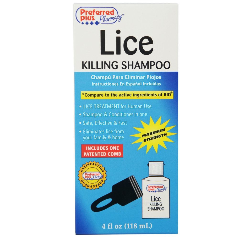 Preferred Plus Lice Killing Shampoo, Includes Patented Comb Lice