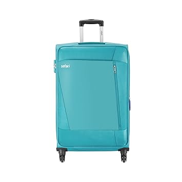 Safari Savage 77 Cms Polyester Teal Check-In 4 wheels Soft Suitcase