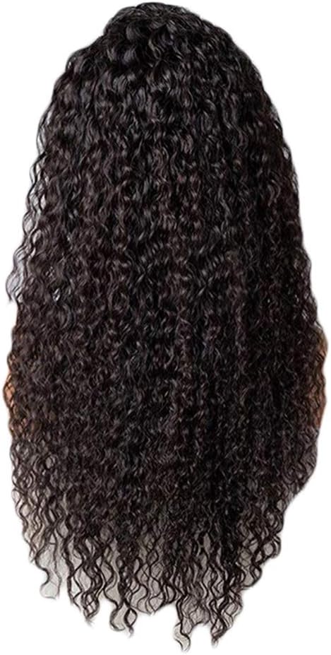 Clearance Sale! Women's Lace Front Wig,Ladies Girls Long Curly Fluffy Glueless Black Fully Hair Wig Natural Looking Syntheic Costume Right Side Part Wig Rose Net (Multicolor)