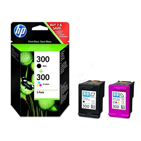 Original Tinte HP 300 CN637EE - 2x Premium Drucker-Patrone - Schwarz, Cyan, Magenta, Gelb - 2 x 4 ml