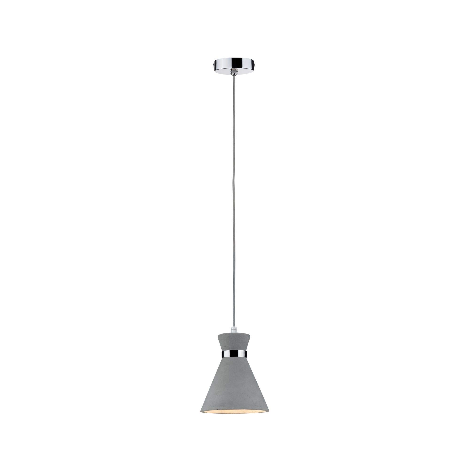 Paulmann 70890 Verve Pendant luminaire max. 20 watts Pendant lamp IP44 Splash-Water Protected Ceiling lamp Concrete, Metal E27