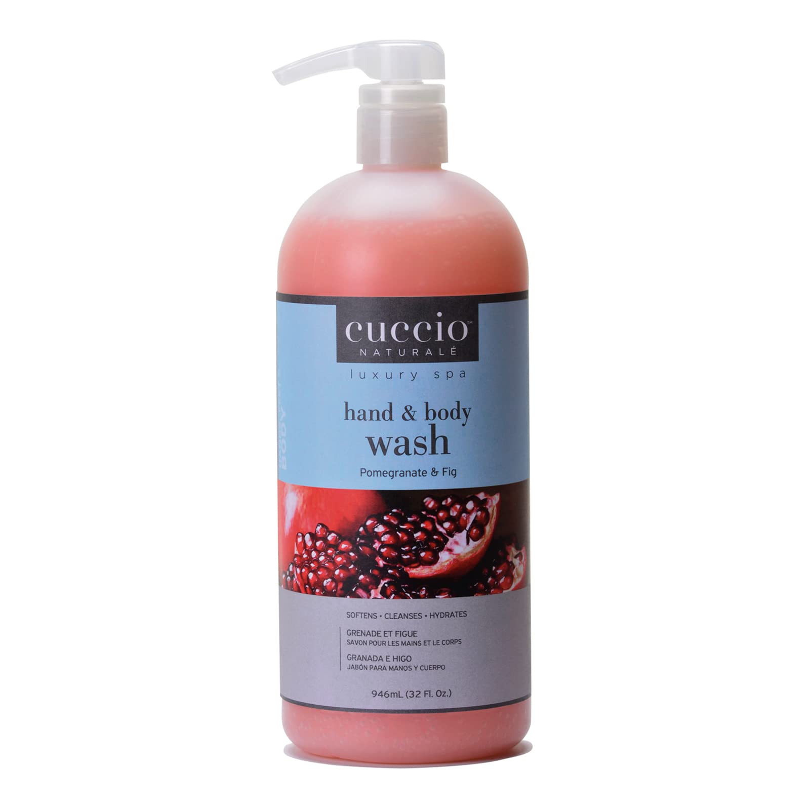 Cuccio - Hand and Body Wash - Pomegranate and Fig - for Women - Body Wash - 32 oz