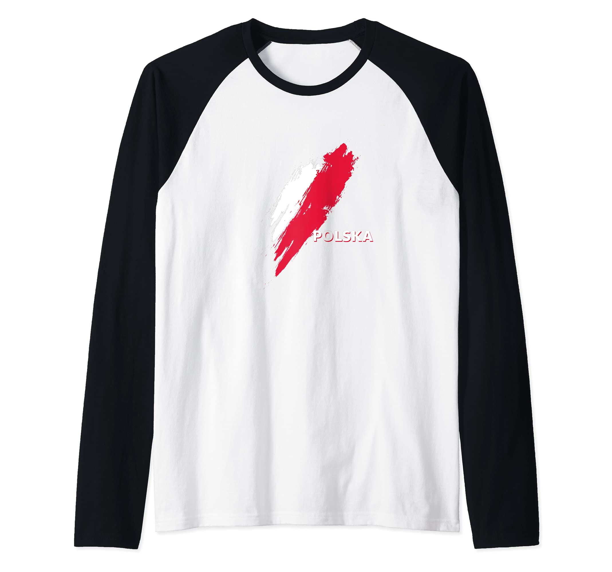 Flag Poland Raglan Baseball Tee