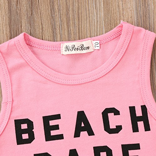 image for Biayxms Infant Toddler Baby Girl Beach Babe Top and Tassel Shorts Pant