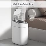 ELPHECO Automatic Trash Can 2.5 Gallon Slim Sensor Bathroom Bin 9L IPX5 view 6