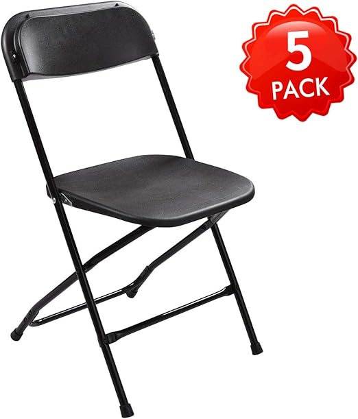Amazon Com Jaxsunny Black Plastic Folding Chair For Wedding