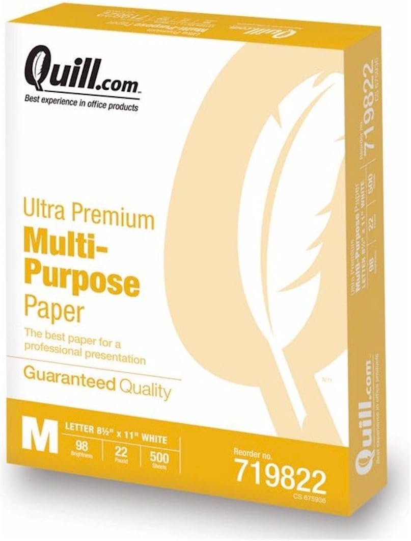 Quill Ultra Premium Multipurpose Paper, Copy Fax Laser