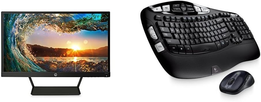 HP Pavilion 22cwa 21.5-inch IPS LED Backlit Monitor with Logitech MK550 Wireless Wave Keyboard and Mouse Combo bundle