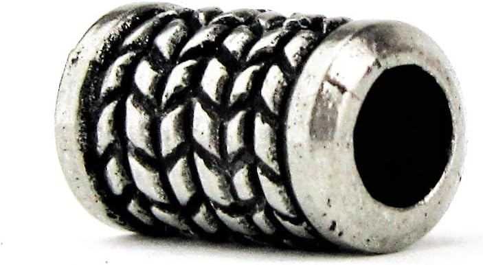 Pewter Herringbone Beard or Hair Beads -Twin Packet