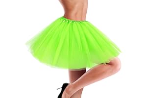 qikqik Tutu for Women Adults 5 Layerd Tutu Skirts for Women Tulle Skirt Womens Halloween Tutus Fluffy Skirt 80s Adult Tutus