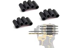 Saipor 3Pcs Magnetic Bit Holder for Impact Drivers and Drills, High Strength Strong Adhesive, Drill Bit Sleeve Organizer Atta