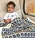 effe bebe Snow Owl Cotton Knit Sherpa Baby Blanket 30”x40” (Light Pink)