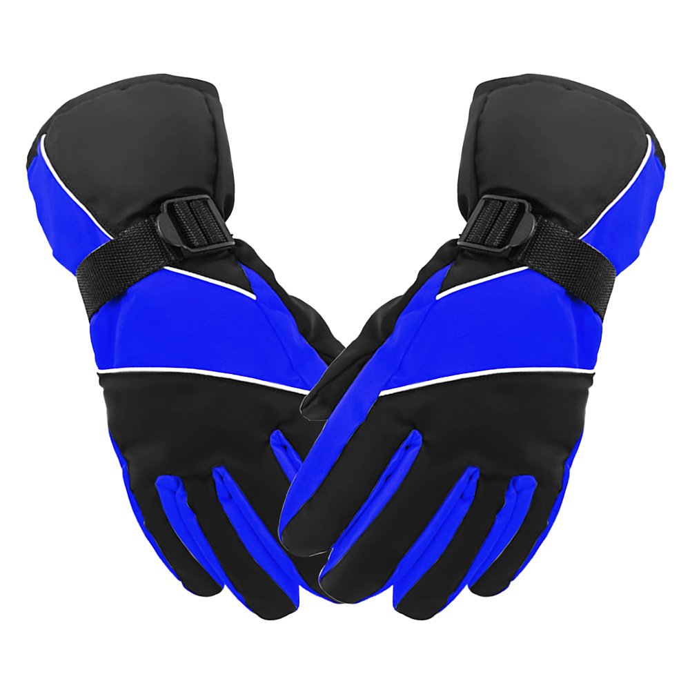 AIRGINE Outdoor-Sport Winterhandschuhe warme Handschuhe mit wasserdicht und schneesicher zum Skifahren Radfahren (Blau)