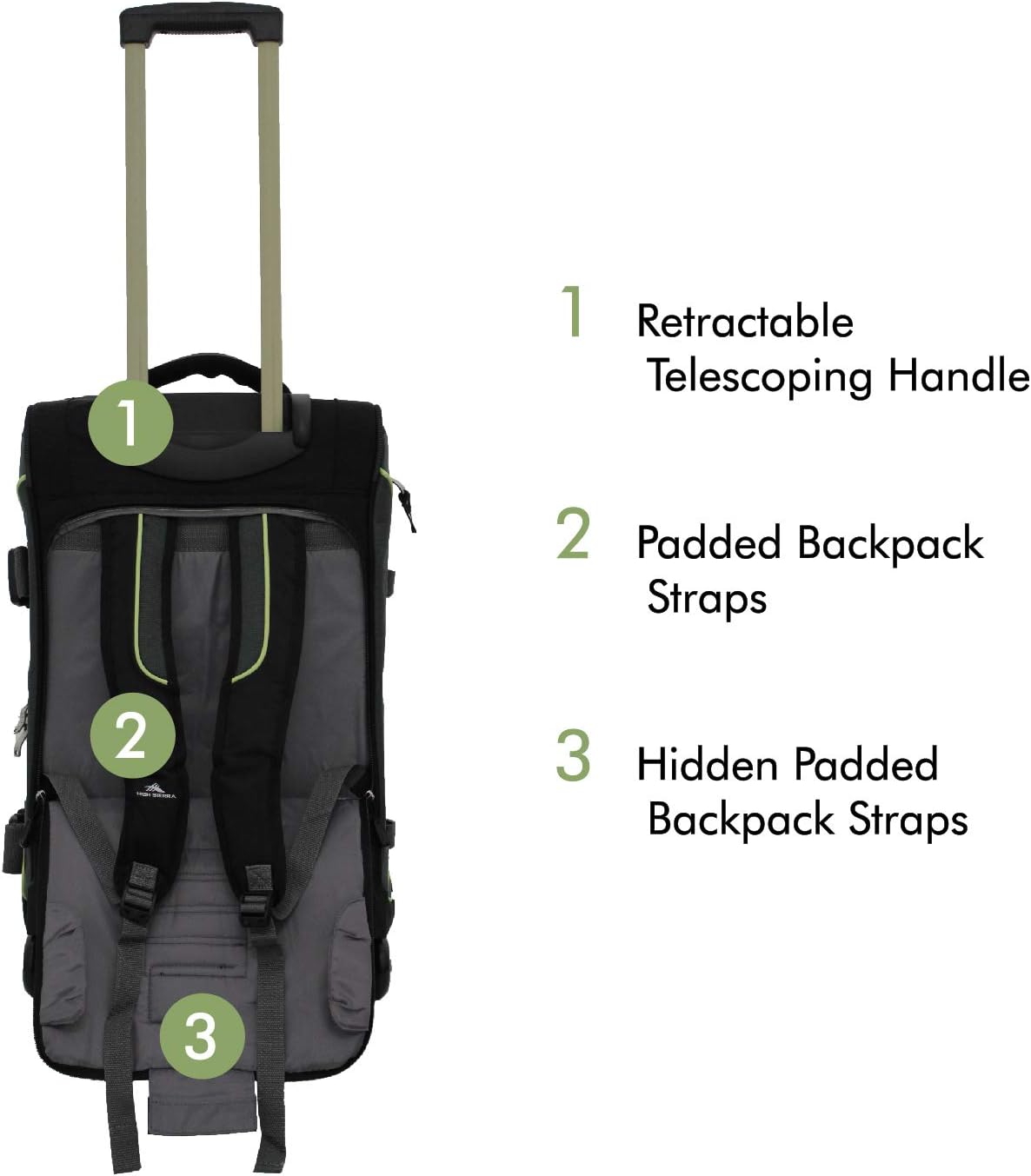 High Sierra At3 26 Wheeled Duffel Bag IUCN Water