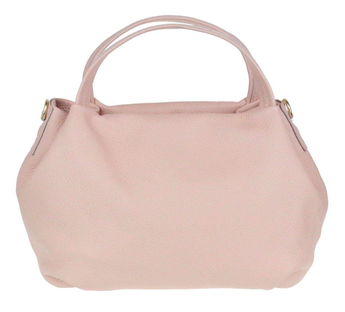 Girly Handbags Womens Bucket Genuine Leather Handbag - Pinky Nude