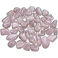 GAF TREASURES 5 Pcs Tumbled Rose Quartz Stones, Polished Quartz Healing Crystals