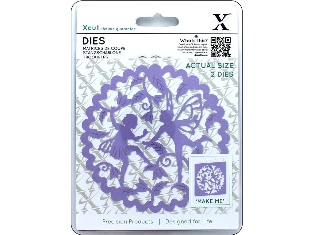 Xcut Dies Woodland Fairies 2 Pieces, Carbon Steel, Art Craft Carbon Cutting Tool Supplies, For Beautiful Decoration, Card Making Gift Tag, Wrapping, Scrapbooking, Invitations, Crafters Companion