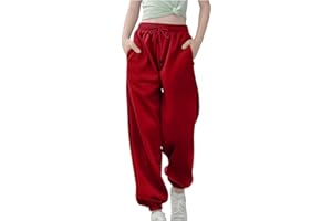𝗖inch Bottom Sweatpants for Girls Baggy Jogger Pants Cute Casual 𝗗rawstring Swea𝘁 Pants Loose Active Sports Hiking