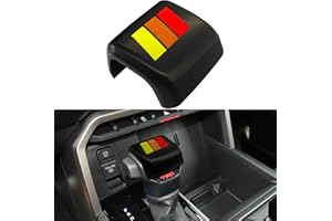 LOCOY Shift Knob Cover for Toyota Tundra Accessories 2022 2023 2024, for Tacoma 2024 Gear Stick Protector Insert, Center Console Shifter Shell, Shift Handle Trim (Matte Black, Tricolor)