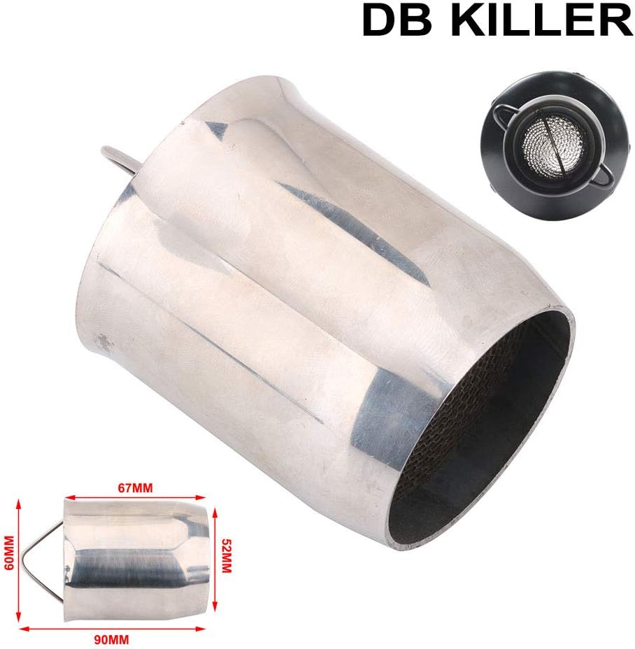 Slakerbe Motorrad DB Killer - Edelstahl Schalldämpfer 60,5mm Für Auspuff