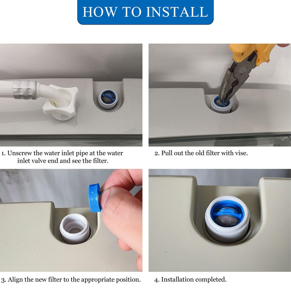 20 Pcs Washer Water Inlet Valve Filter Screen Steel Mesh Washing Machine Part Replacement Repair Kit for Automatic Washing Machine Accessories