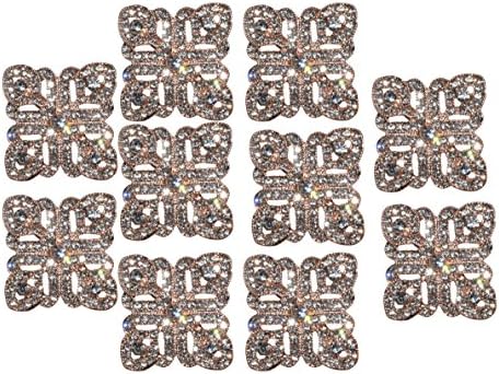 Rose Gold Diamond Deco Rhinstone Buckle Slider