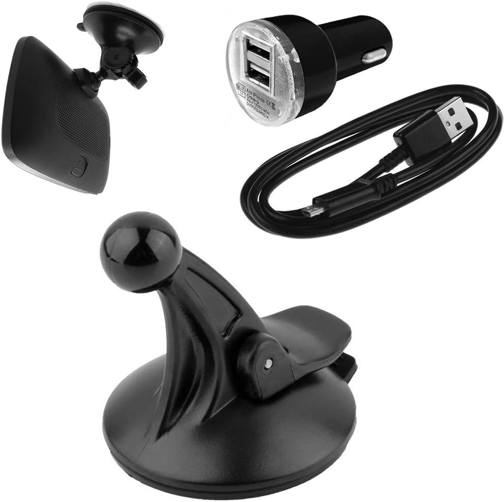 Strong Suction Mount and Micro USB Car Charger Cable Cord Kit for TOM TOM VIA 1400 1405 1415 1425 1500 1505 1515 1525 1600 1605 1615 GO 50 51 52 60 61 62 GPS