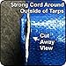 6' x 8' - Tent Shelter Tarp Cover Waterproof Tarpaulin Plastic Tarp Protection Sheet for Contractors, Campers, Painters