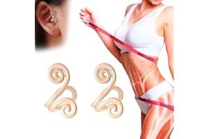 DASHENRAN Zunis Acupressure Sl-immming Earrings, Acupressure Earrings, Non Pierced Ears Earrings for Acupressure, Magnetic Ear Ornament, Earrings Ear Cuff Clip for Women Men (1Pair-C)