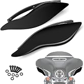 PBYMT Side Wings Air Deflectors, Fairing Side Wing Windshield, Black Adjustable Wind Deflectors Compatible for 2014-2024 Harley Electra Glide Street Glide Tri Glide Ultra Limited Fairing Side Shield