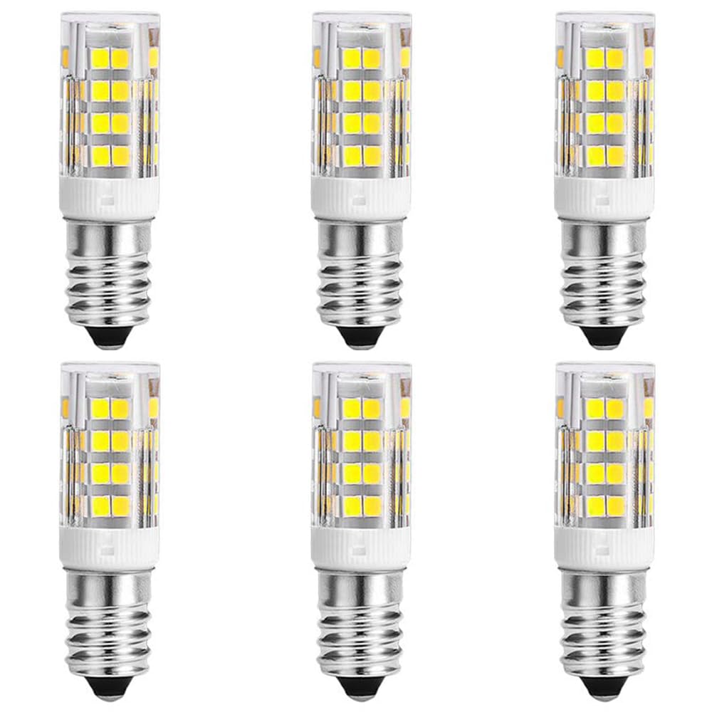 WULUN 6 Pack E14 5W LED Light Bulbs, Equivalent to 50W Halogen Bulbs, 500LM, 6000K Cool White, 360° Beam Angle, AC 220-240V, Non-Dimmable
