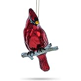 Cardinal Blown Glass Christmas Ornament