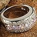 Psiroy 925 Sterling Silver Plated Simulated Pink Topaz Half Eternity Band Ring Size 8