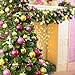 KI Store Hot Pink Christmas Balls 34pcs 2.36-Inch Christmas Tree Decoration Ornaments for Xmas Tree Holiday Wreath Garland Decor Ornaments Hooks Included