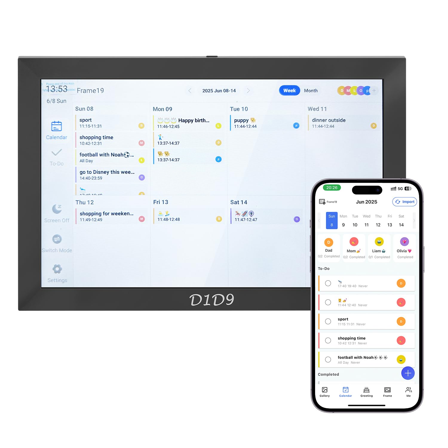 Photo 1 of 10.1 Inch Smart Digital Calendar, Chore Chart, Meal Planner, HD Touchscreen Smart Family Planner, Hearth Display Desk Digital Calendar Seamless Scheduling, for Home, Kitchen, Office, School
