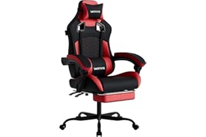 Gaming Chair with Footrest,High Back with Massage Reclining Computer Chair， Big and Tall Racing Gaming Chair Ergonomic Game C