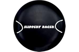 Slippery Racer ProDisc 26 Inch Heavy Duty Aluminum Iron Alloy Metal Kids Winter Saucer Snow Sled with Dual Riveted Soft Grip Rope Handles