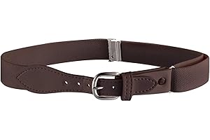 Buyless Fashion Kids and Toddler Adjustable Elastic Stretch Belt with Leather Closure - KBLT100-Brown