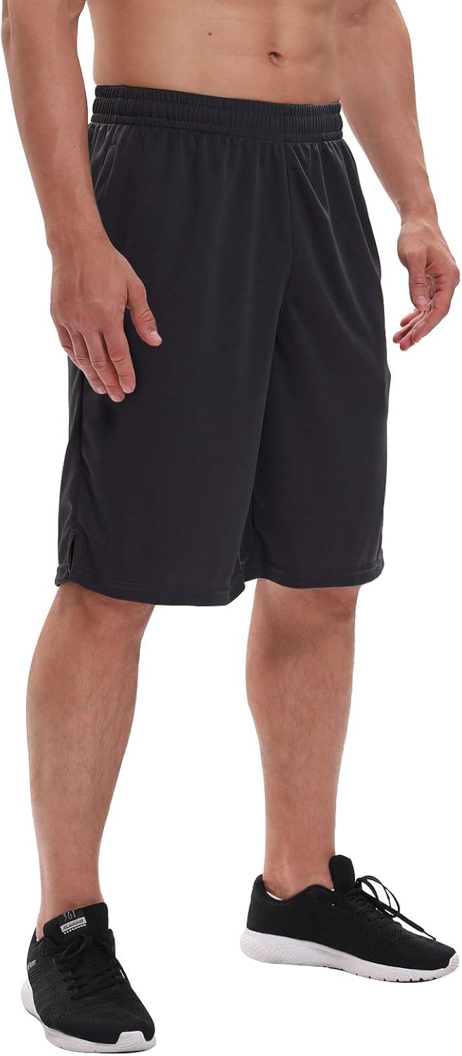 Tomic Men's Athletic Basketball Shorts mesh Loose-Fit Performance Sports Workout Training Shorts Zipper Pockets: Clothing