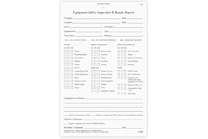 Equipment Safety Inspection Report 10-pk. - Book Format with 31 Sets, 2-Ply, Carbonless, 5.5" x 8.5", J. J. Keller & Associates, Inc.