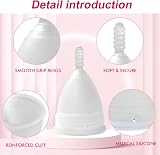 M MUNCASO Menstrual Cups 2Pcs Reusable Soft Silicone Sensitive Cup S view 4